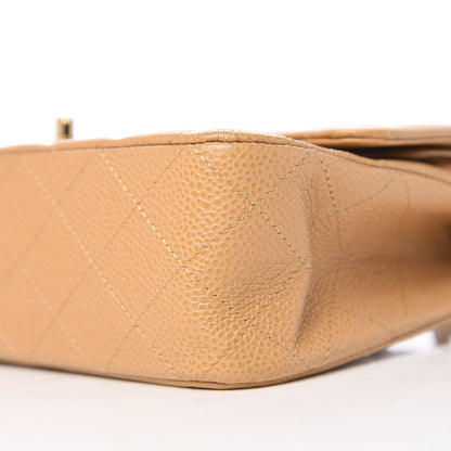 Chanel Caviar Quilted Medium Double Flap Beige 9 of 9
