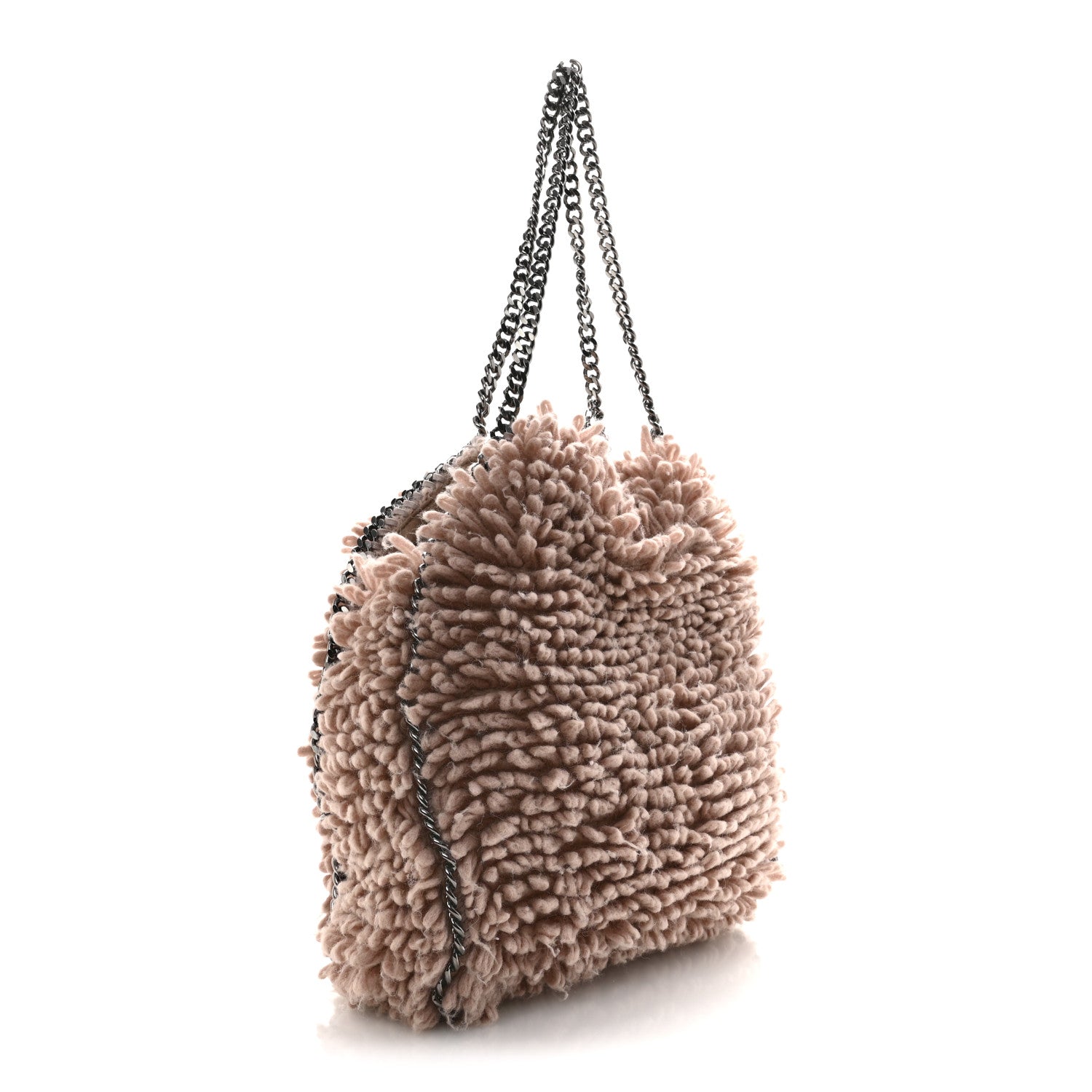 Stella McCartney Wool Fur Small Falabella Tote Pink 3 of 13