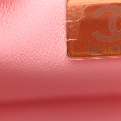 Chanel Tweed Handle Crush Top Handle Flap Bag Pink Ecru 8 of 11