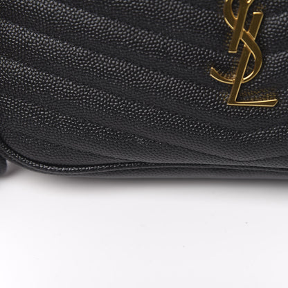 Saint Laurent Grain De Poudre Matelasse Monogram Mini Lou Camera Bag Black 12 of 13