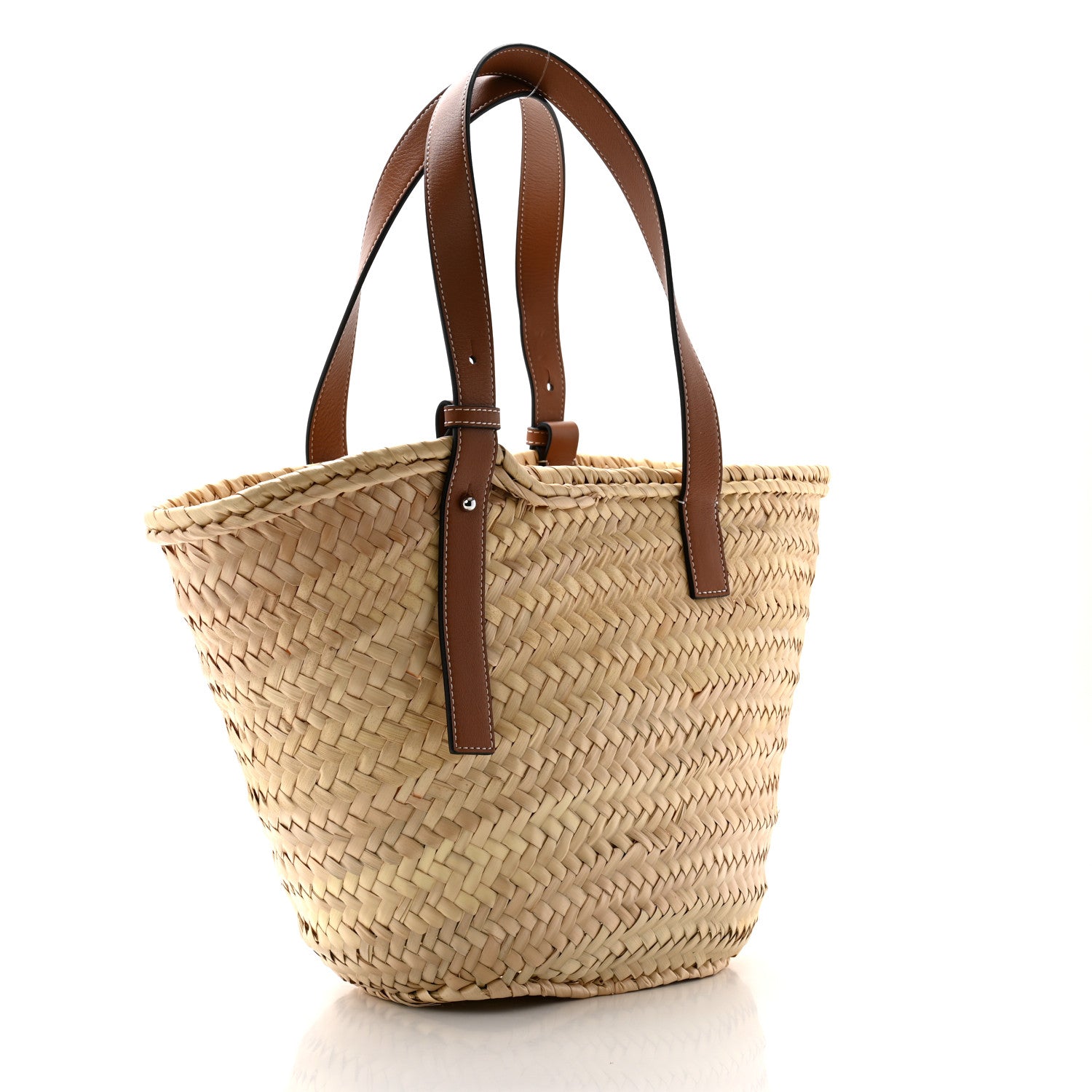 Loewe Raffia Basket Tote Bag Natural Tan 3 of 10