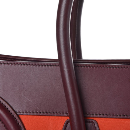 Celine Nubuck Smooth Calfskin Mini Luggage Vermillion 9 of 9