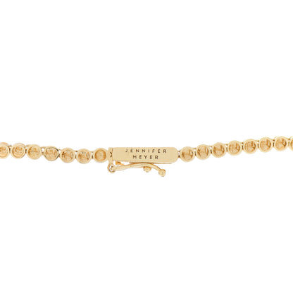 Jennifer Meyer 18K Yellow Gold Diamond Mini Bezel Tennis Necklace 4 of 4
