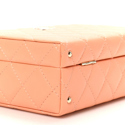Chanel Lambskin Quilted Small CC Top Handle Box Bag Light Orange 10 of 10