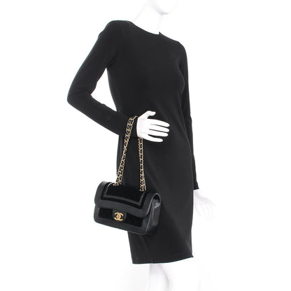 Chanel Metallic Lambskin Velvet Quilted Small Flap Black 2 of 8