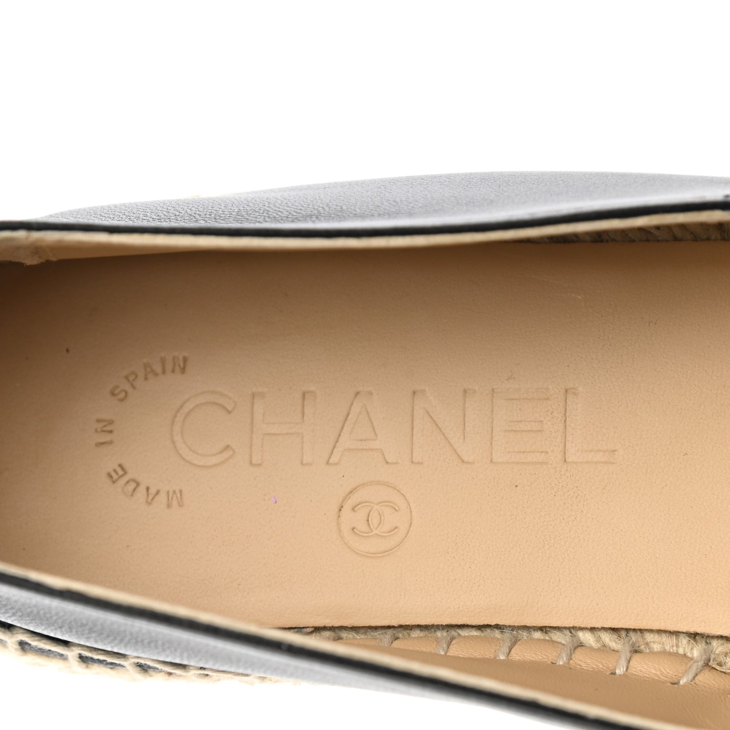 Lambskin CC Espadrilles 38 Black