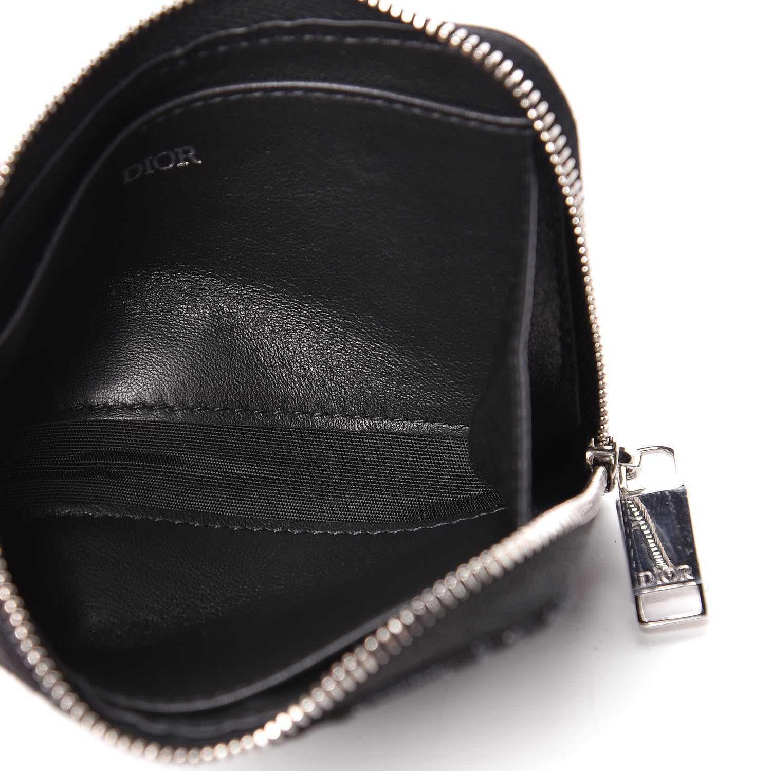 Christian Dior Oblique Zipped Card Holder Black 5 of 8