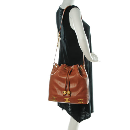 Chanel Caviar CC Drawstring Shoulder Bag Light Brown 2 of 10