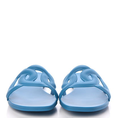 Hermes Rubber Aloha Sandals 36 Bleu Vif 2 of 8