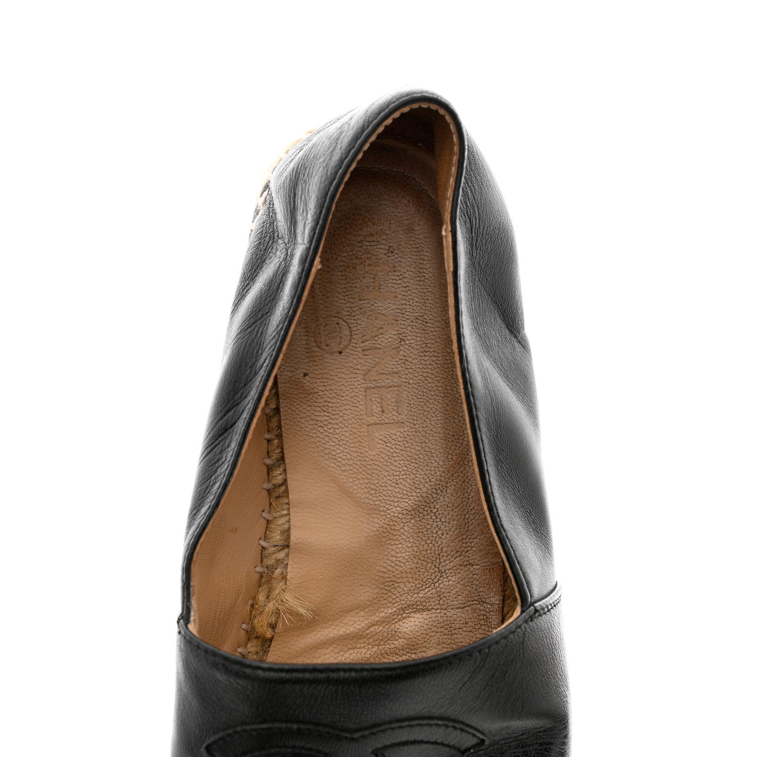 Chanel Lambskin CC Espadrilles 39 Black 9 of 15