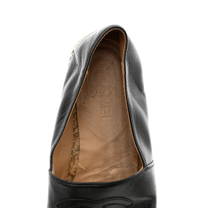 Chanel Lambskin CC Espadrilles 39 Black 9 of 15