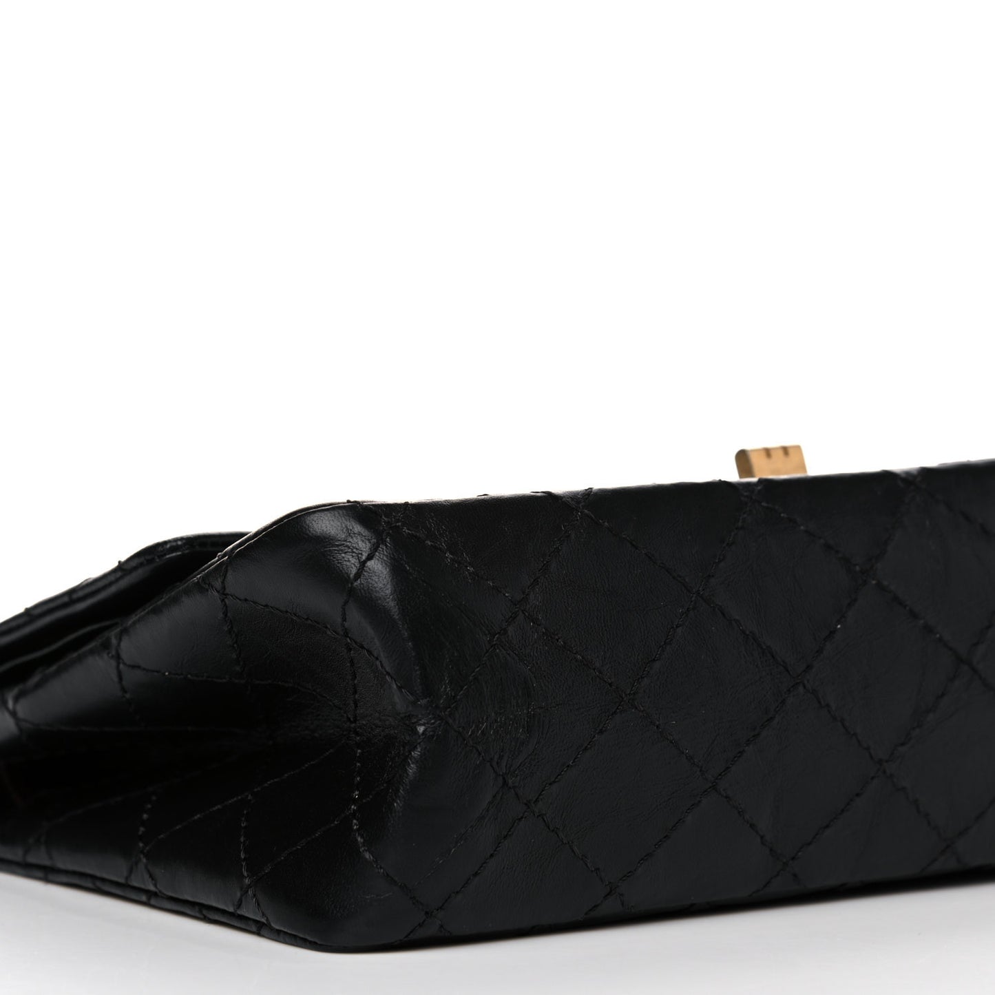 Aged Calfskin Quilted 2.55 Reissue 225 Flap Black