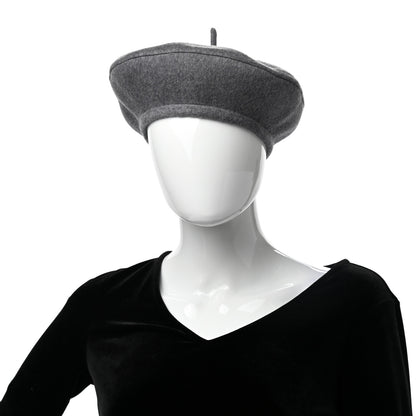 Christian Dior Wool Oblique Reversible Chic Beret 58 Gray 2 of 8