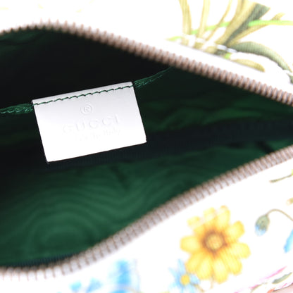 Gucci Canvas Flora Floral Trapuntata Small Zumi Dome Shoulder Bag White 7 of 10