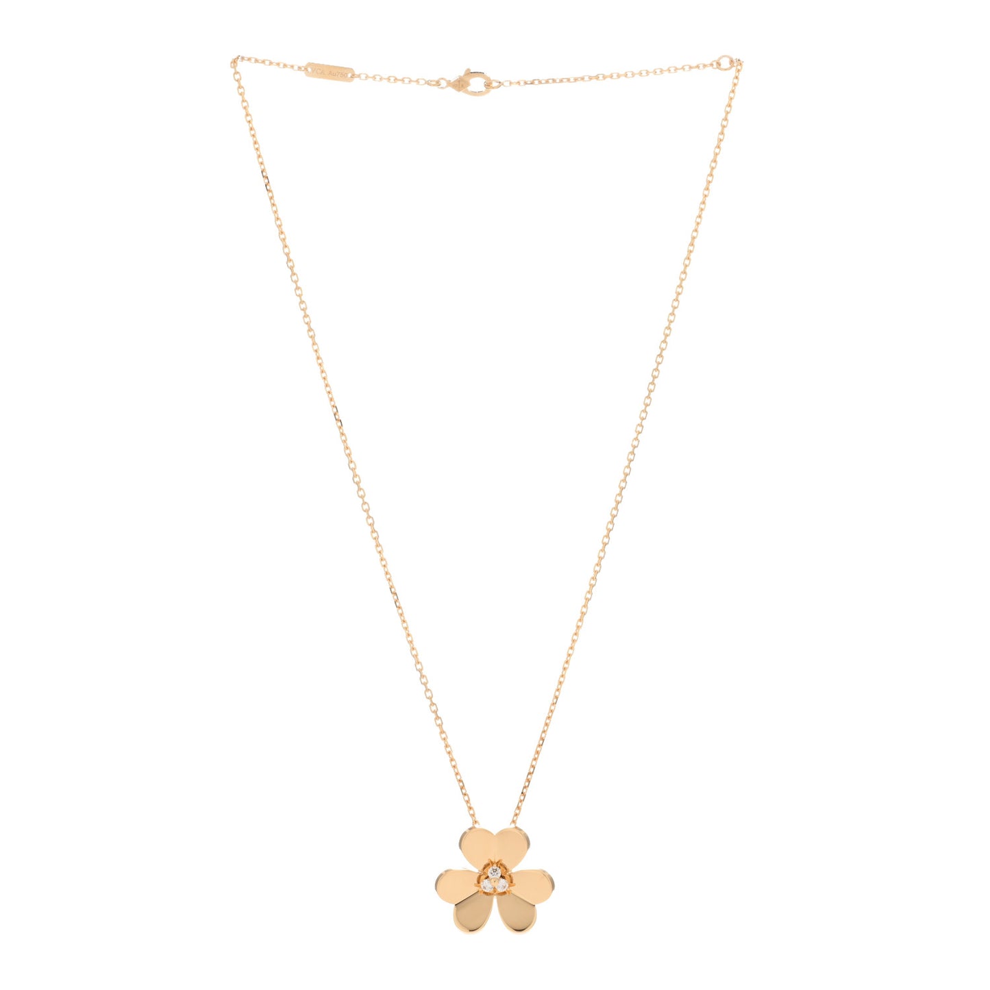 18K Yellow Gold Diamond Large Frivole Pendant Necklace