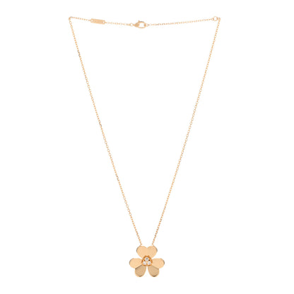 Van Cleef & Arpels 18K Yellow Gold Diamond Large Frivole Pendant Necklace 2 of 4