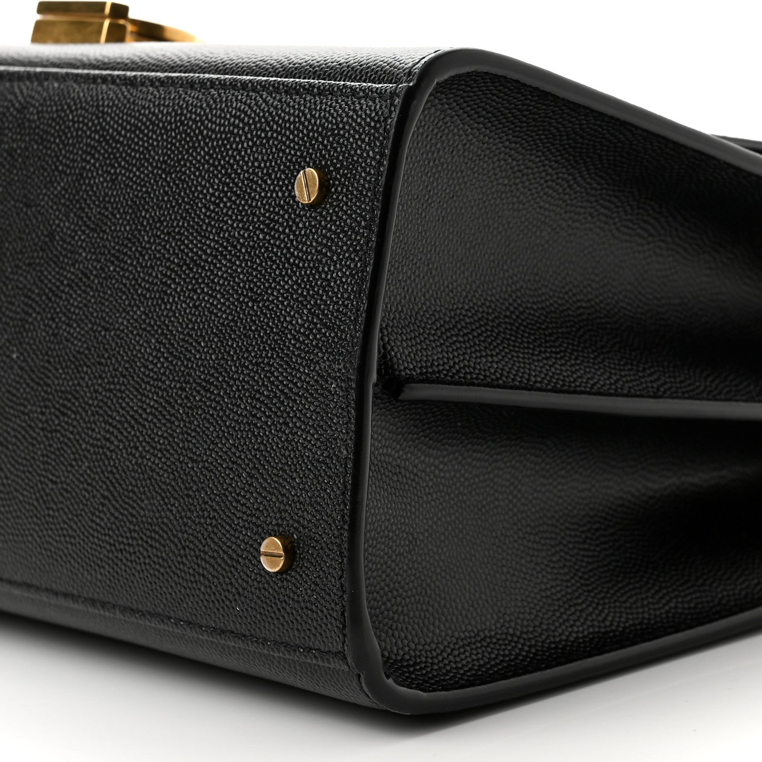 Saint Laurent Grain de Poudre Medium Classic Monogram Cassandra Top Handle Black 9 of 9