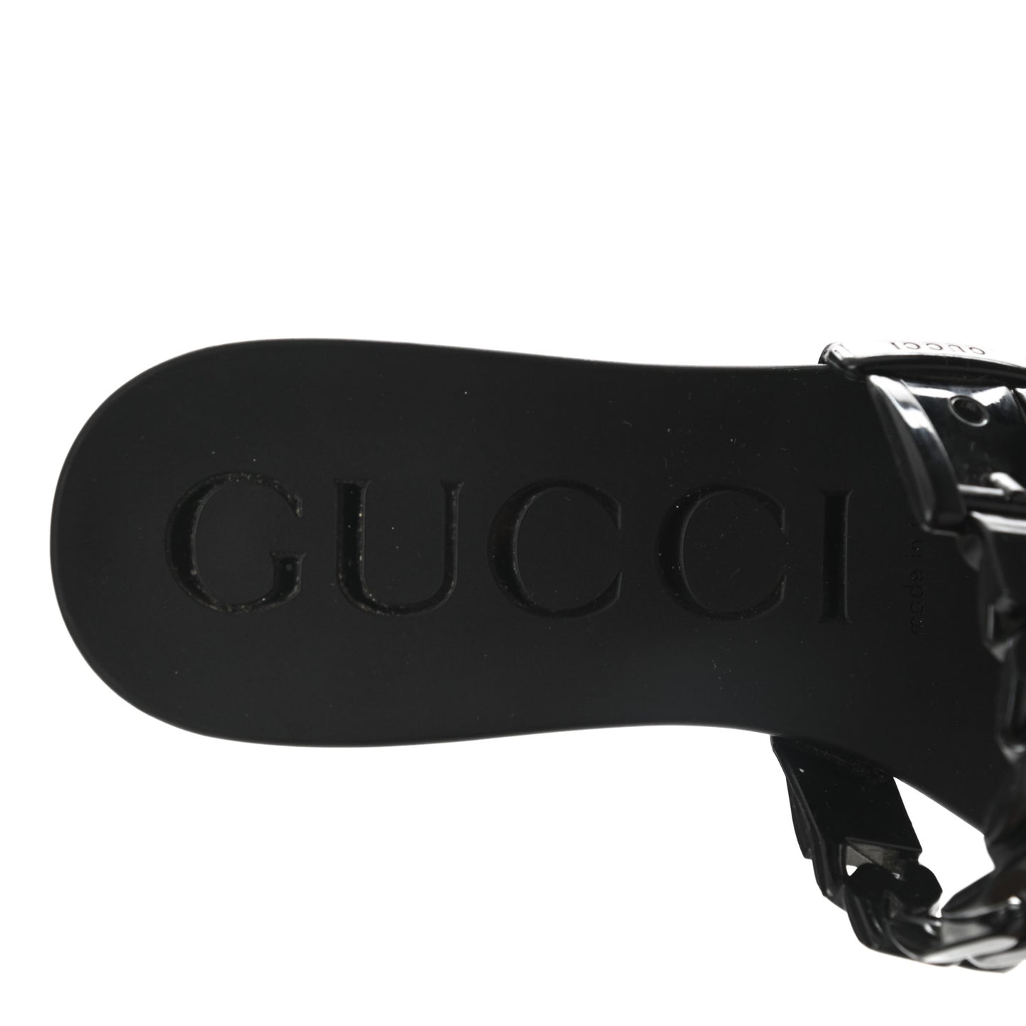 Rubber Womens Slide Sandals 37 Black