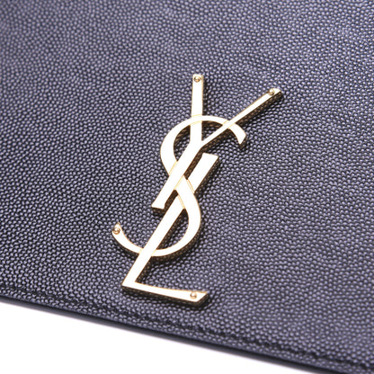 Saint Laurent Grain De Poudre Medium Classic Monogram Kate Satchel Black 10 of 14