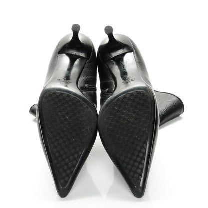 Gucci Leather Pointed Toe Ankle Booties 8 Black 5 of 9