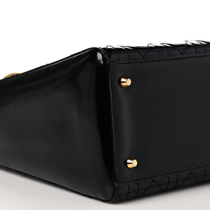 Christian Dior Patent Cannage Medium Lady Dior Black 8 of 9