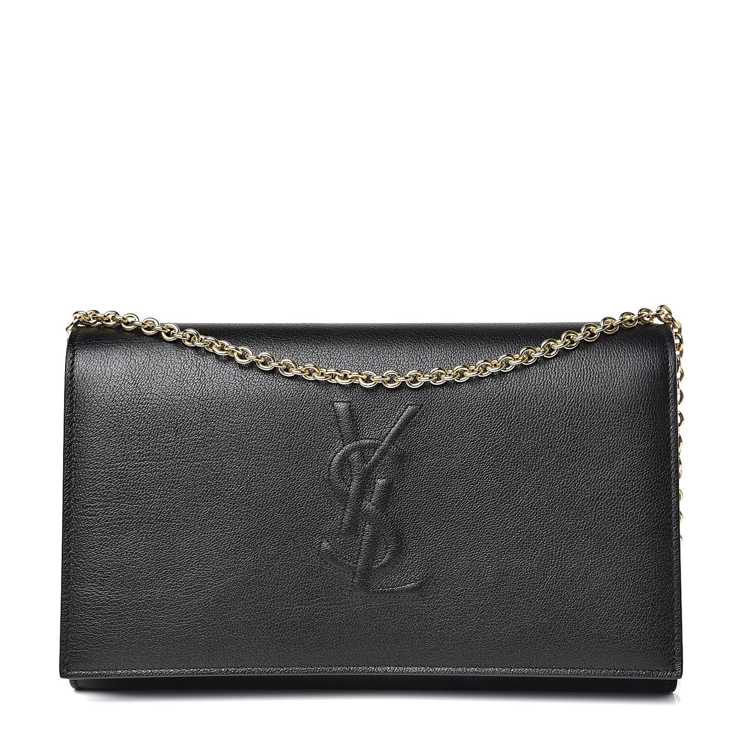 Calfskin Monogram Belle de Jour Chain Clutch Black