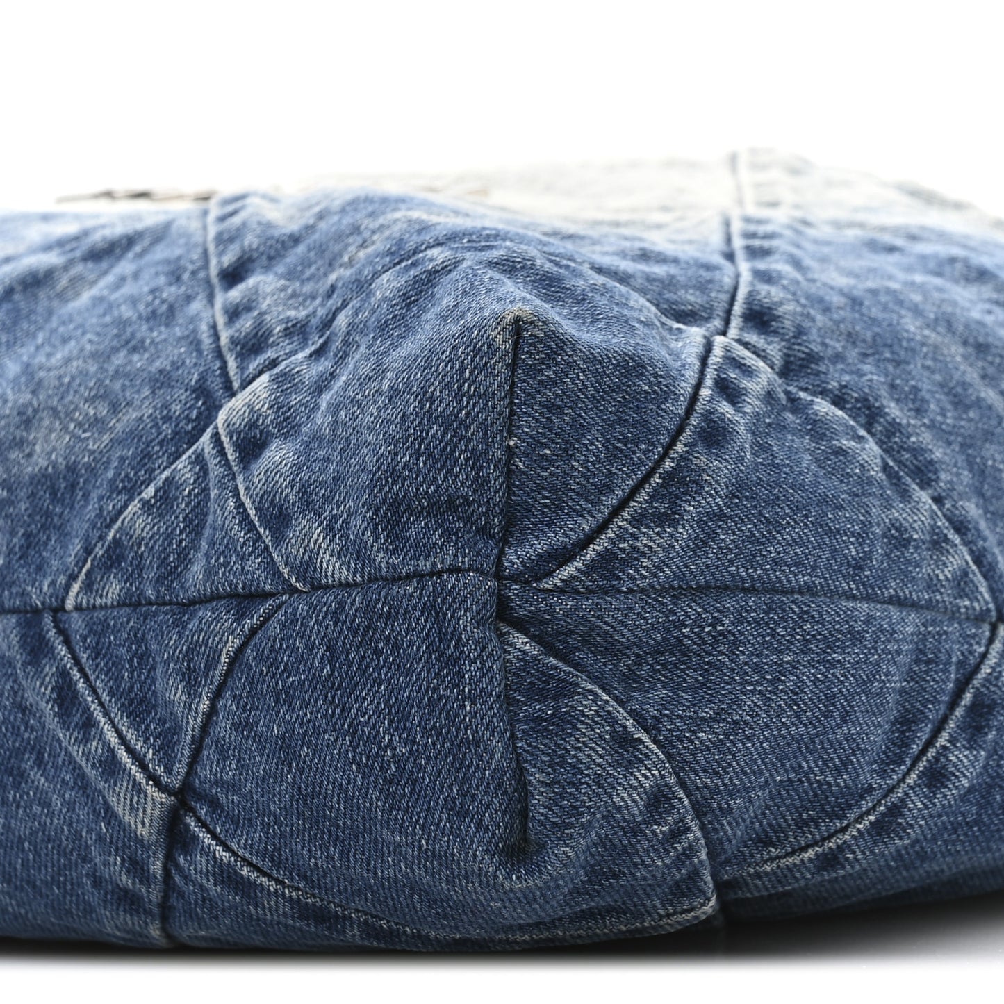 Denim Quilted Chanel 22 Blue