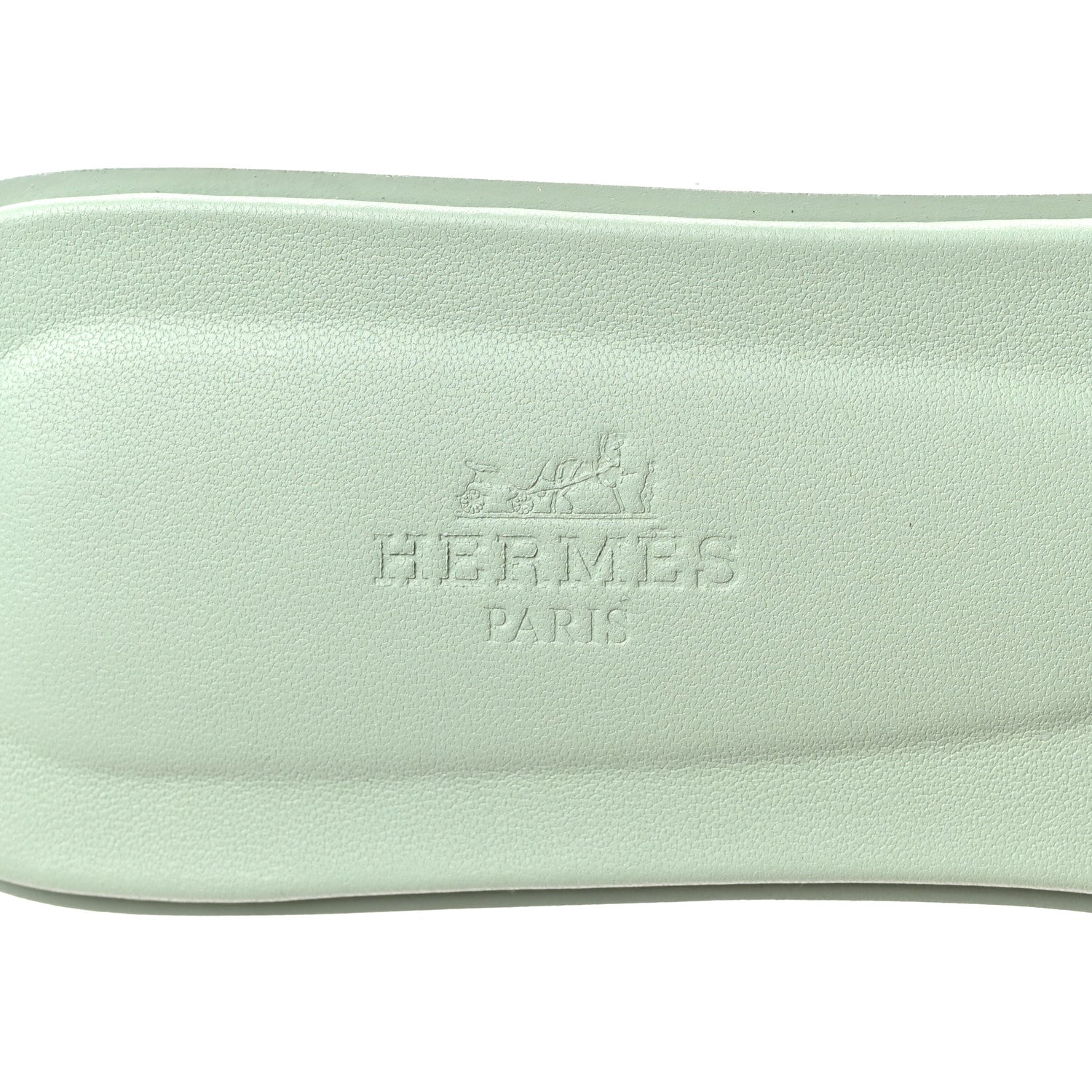 Hermes Calfskin Oran Sandals 39 Vert D'eau 7 of 9