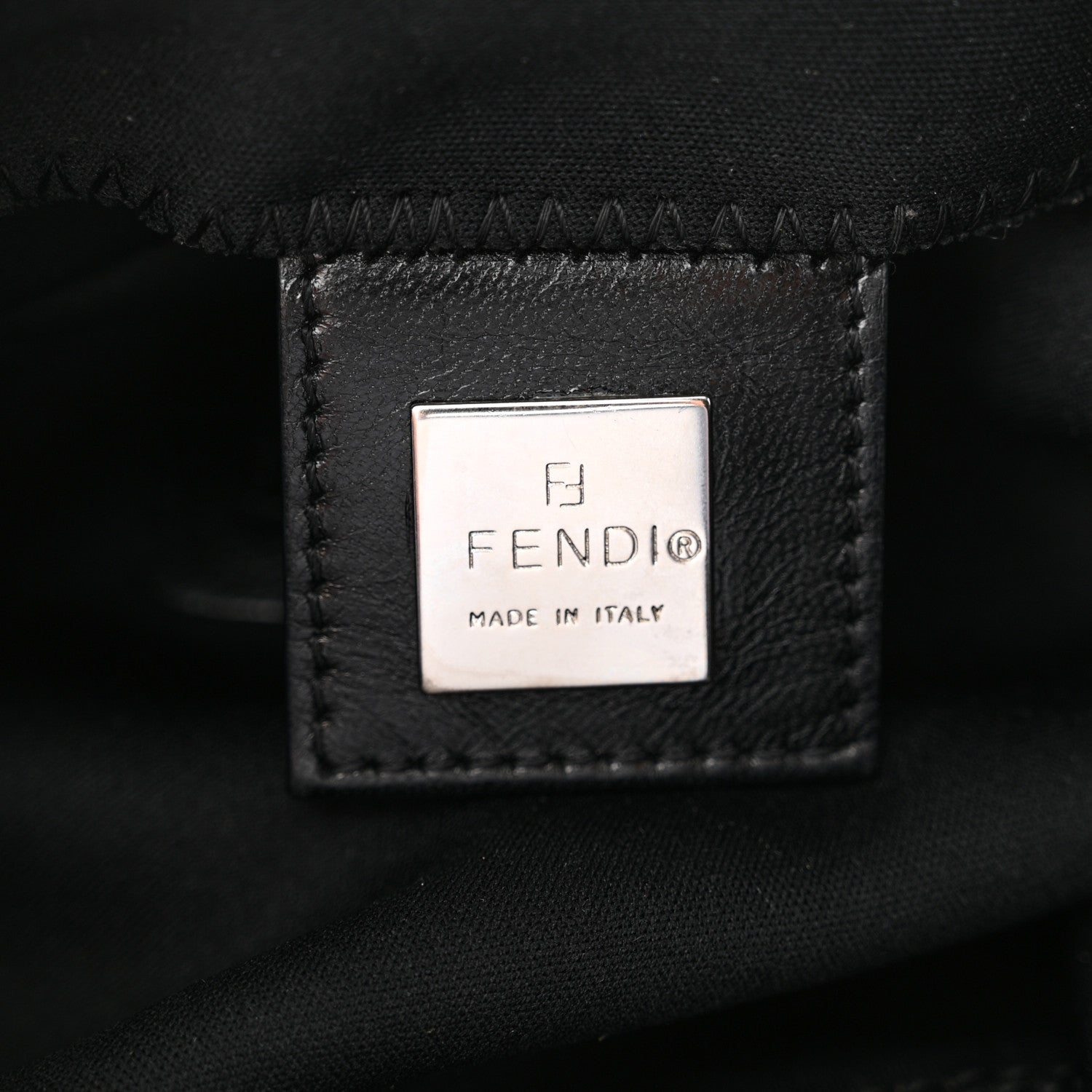 Fendi Neoprene Shoulder Bag Black 6 of 9