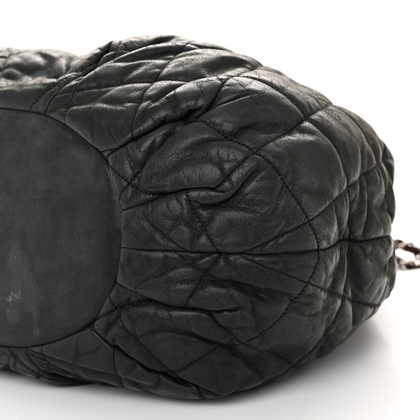 Iridescent Calfskin Quilted Large In The Mix Tote Black