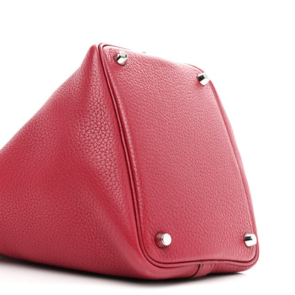 Hermes Taurillon Clemence Picotin Lock 18 PM Rubis 9 of 11