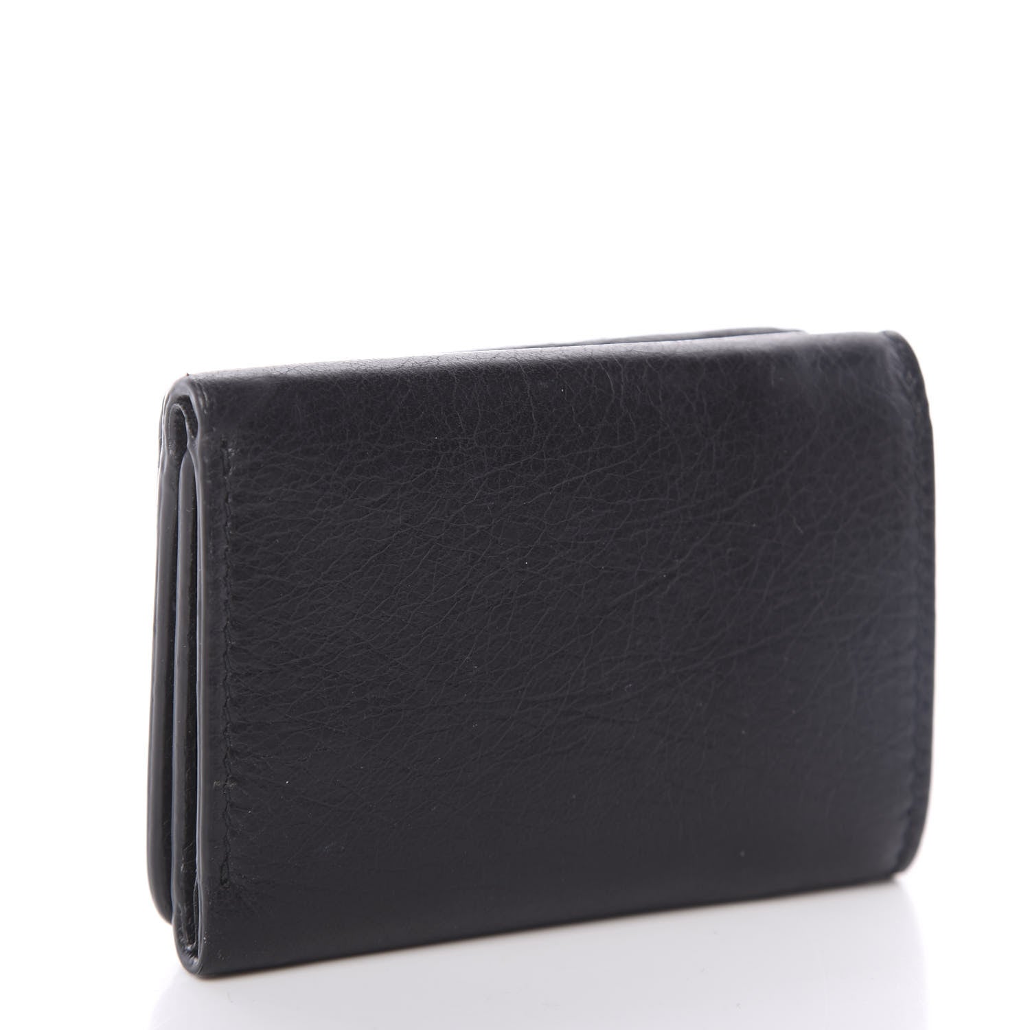 Balenciaga Agneau Classic Silver Hardware Mini Wallet Black 3 of 6