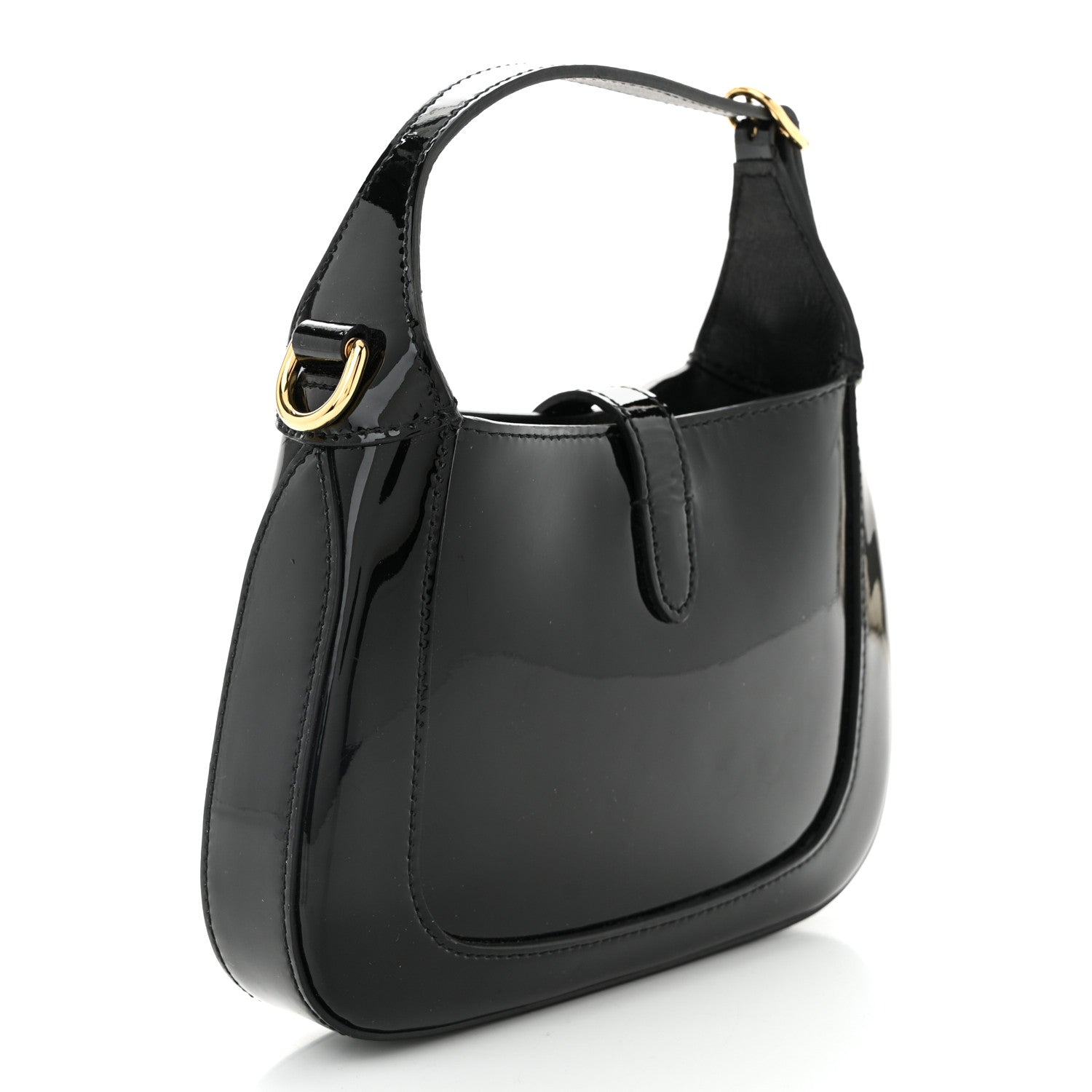 Gucci Patent Mini Jackie 1961 Crystal Hobo Black 2 of 9