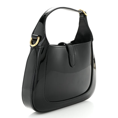 Gucci Patent Mini Jackie 1961 Crystal Hobo Black 2 of 9