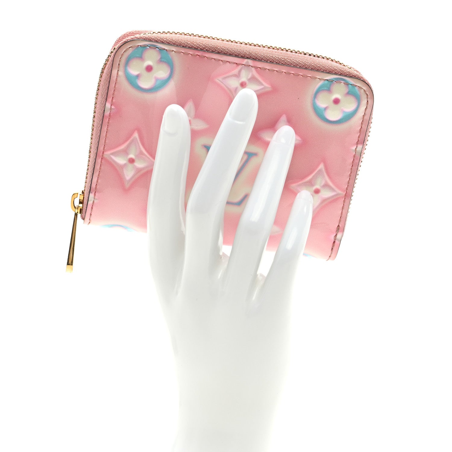 Louis Vuitton Vernis Valentine Zippy Coin Purse Light Pink Neon 2 of 8
