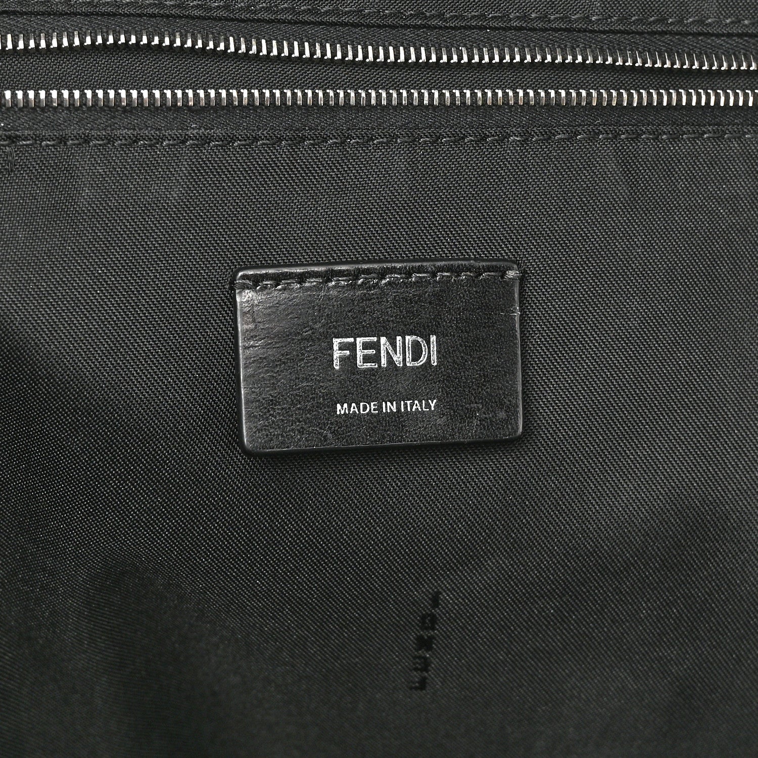 Fendi Nylon Calfskin Print Backpack Black White 6 of 13