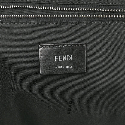Fendi Nylon Calfskin Print Backpack Black White 6 of 13