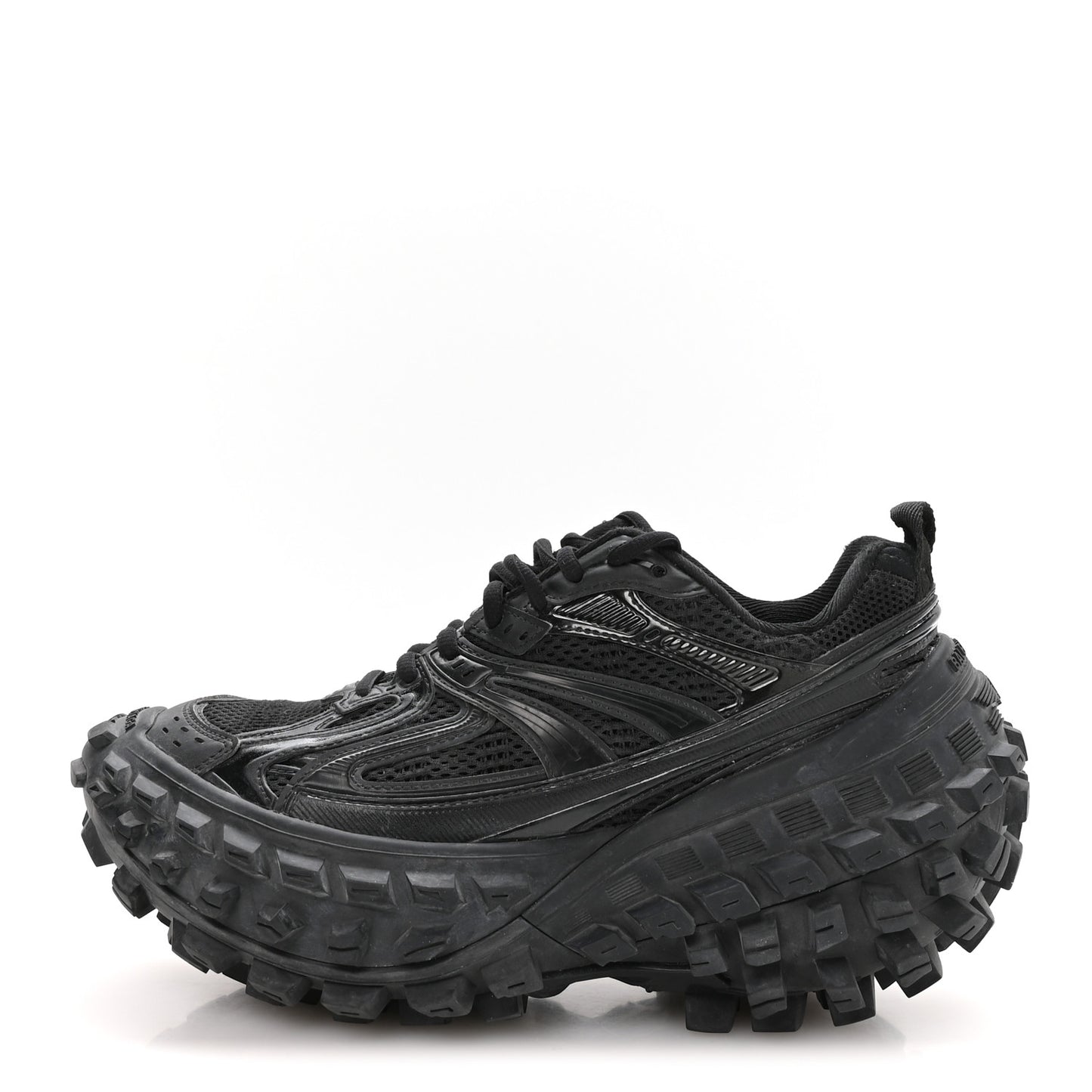 Mesh Nylon Mens Monocolor Bouncer Sneakers 37 Black