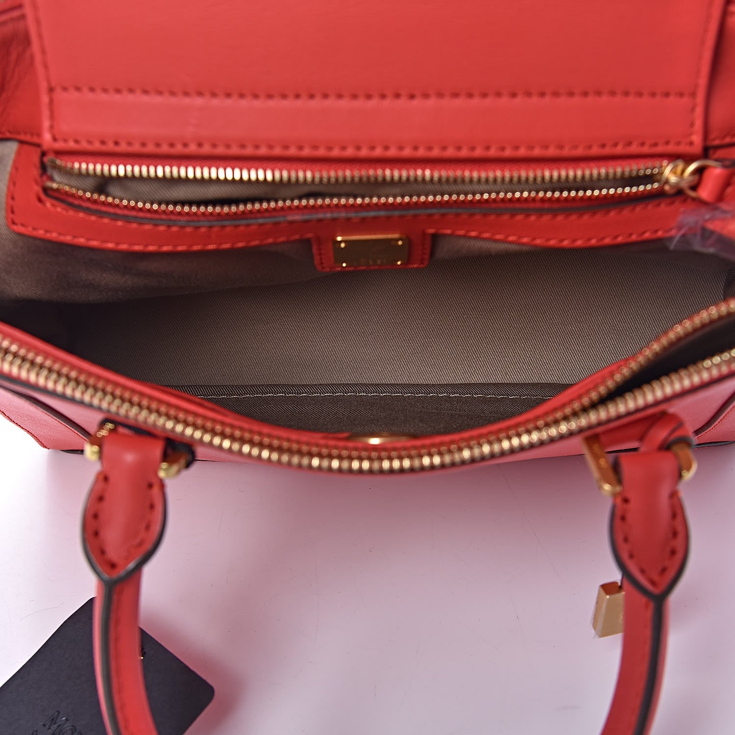 MCM Saffiano Nuovo Tote Hot Coral 5 of 10