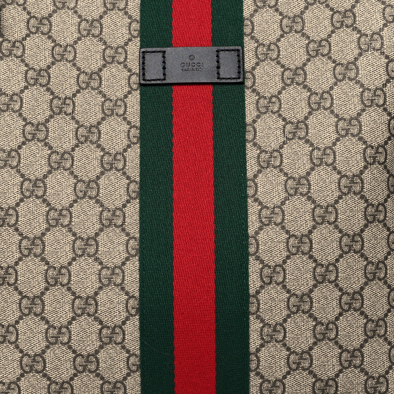 Gucci GG Supreme Monogram Web Messenger Bag Black 7 of 9