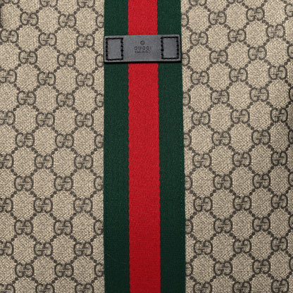 Gucci GG Supreme Monogram Web Messenger Bag Black 7 of 9