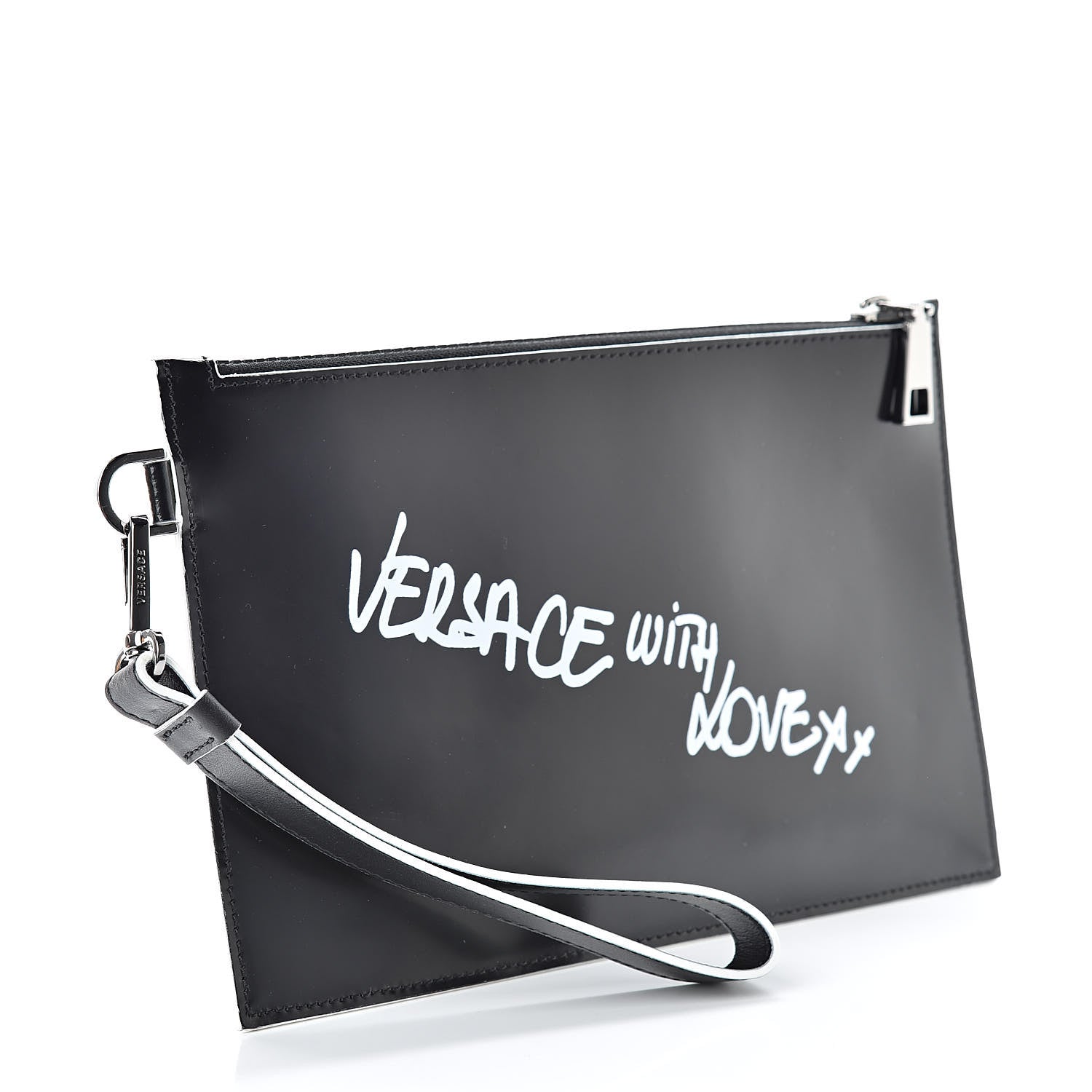 Versace Calfskin With Love Pochette Black 3 of 6