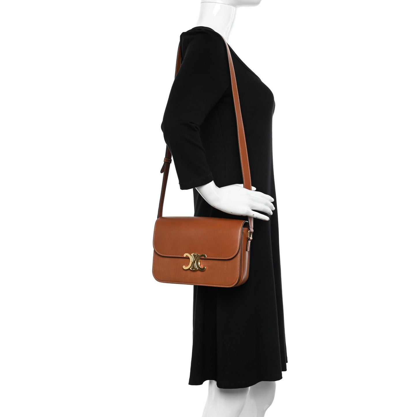 Natural Calfskin Medium Triomphe Tan