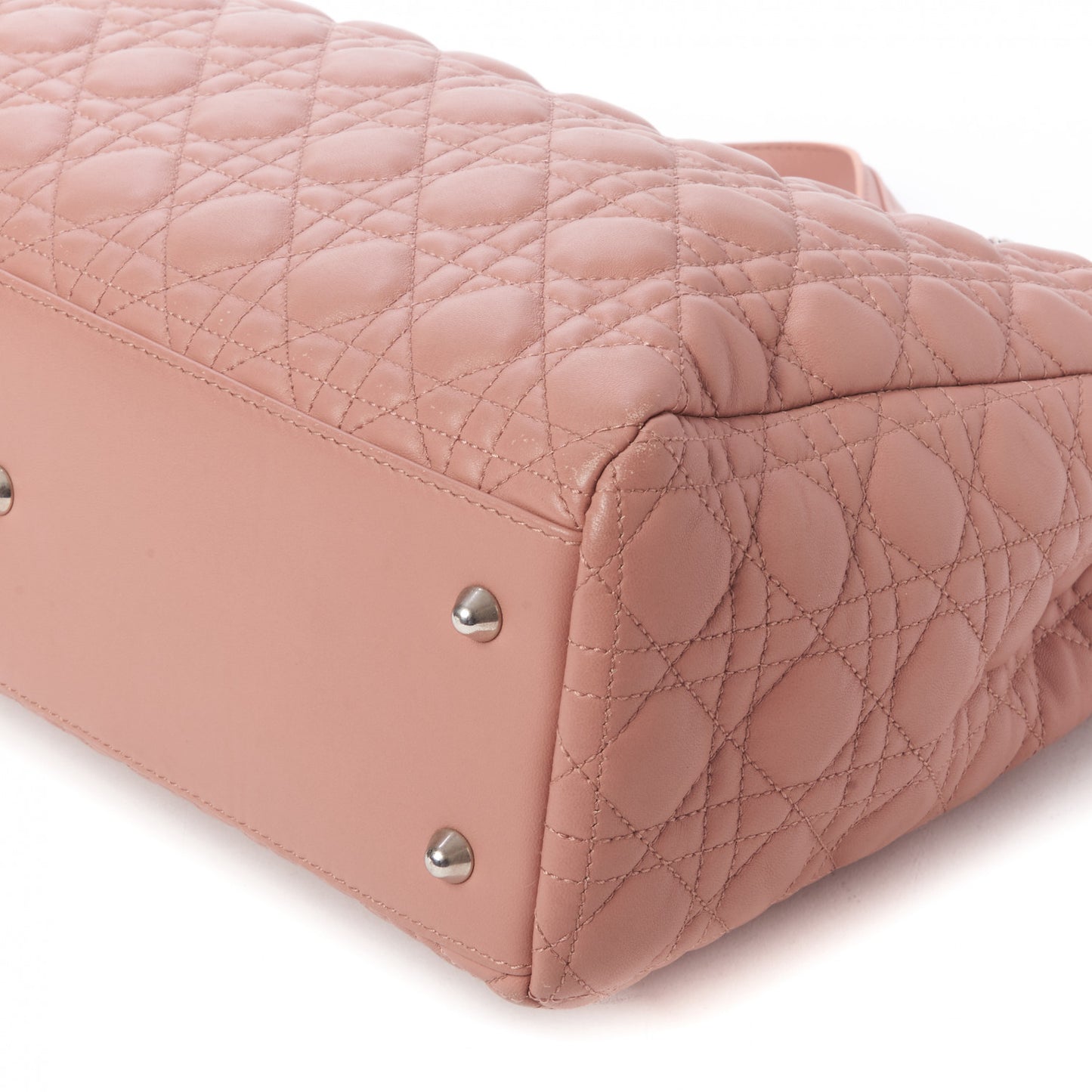 Lambskin Cannage Large Dior Soft Shopping Tote Bois de Rose