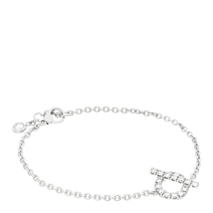 Hermes 18K White Gold Diamond Finesse Bracelet SH 1 of 4