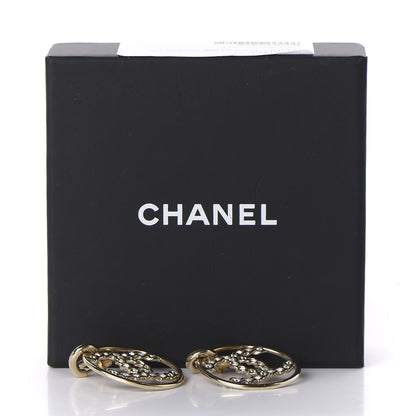 Chanel Baguette Crystal High Society CC Drop Earrings Gold 3 of 3