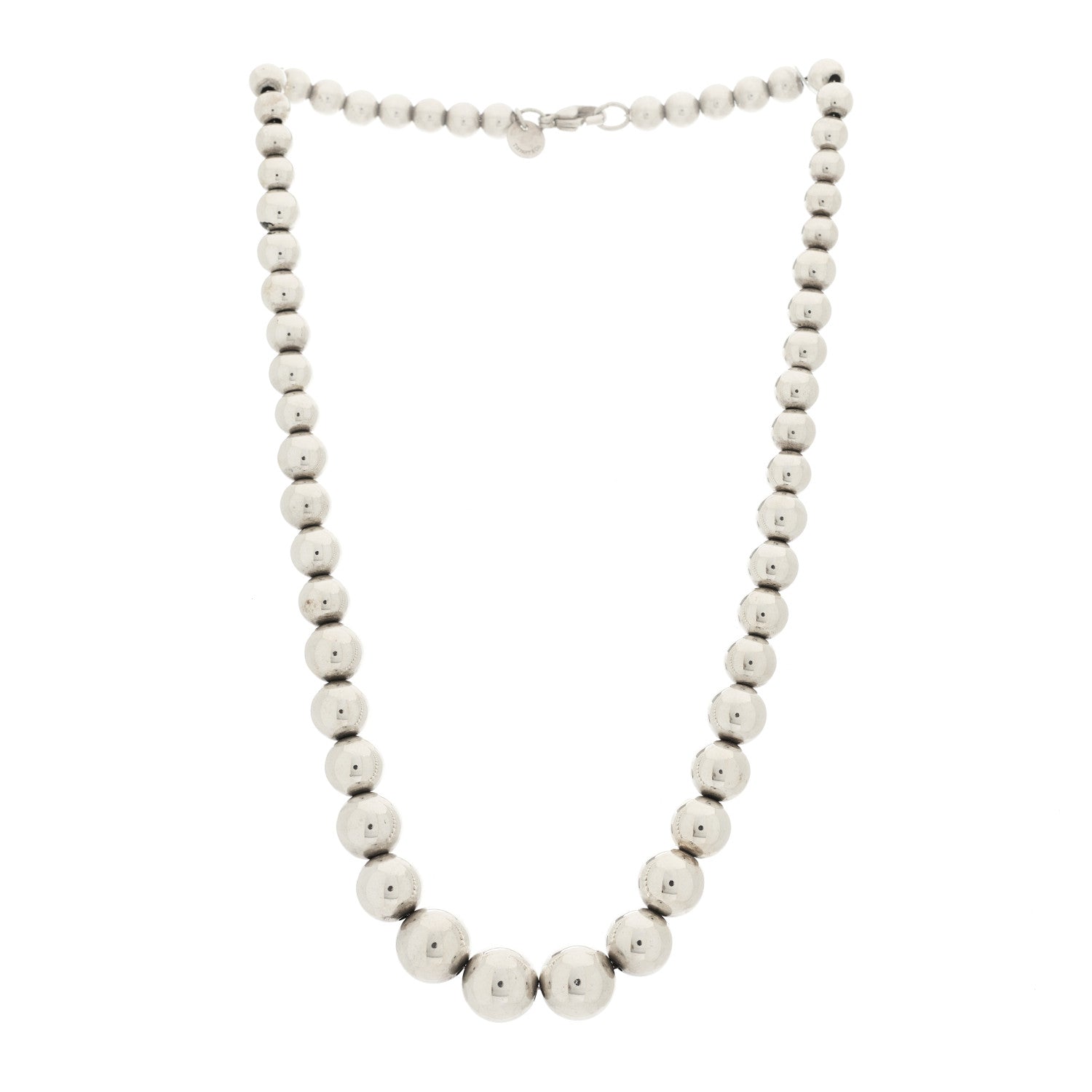 Tiffany Sterling Silver HardWear Graduated Ball Necklace 3 of 5