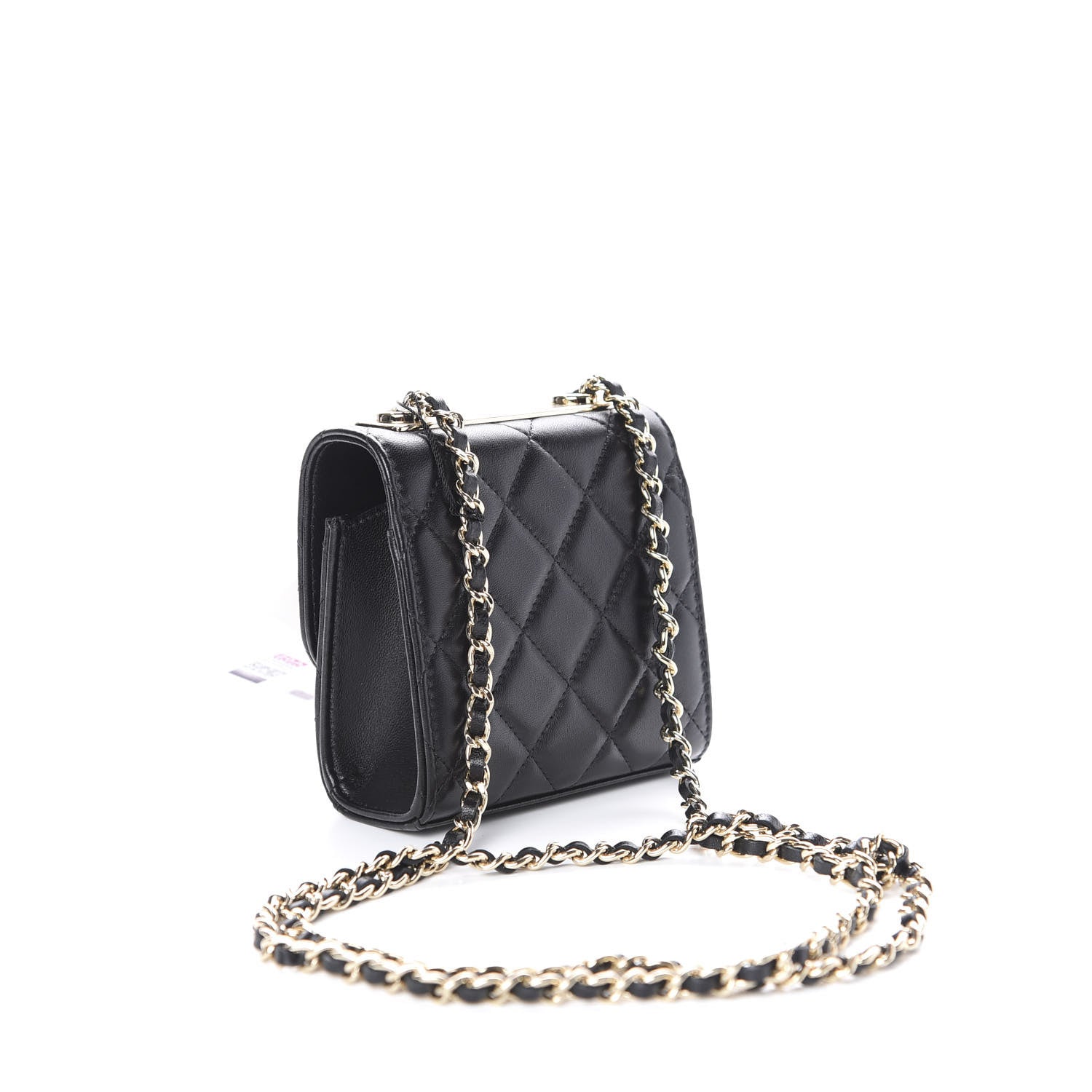 Chanel Lambskin Quilted Mini Trendy CC Chain Wallet Black 2 of 10