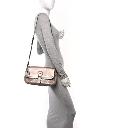 Gucci Guccissima Techno Horsebit Large Shoulder Flap Bag  Pink 2 of 11