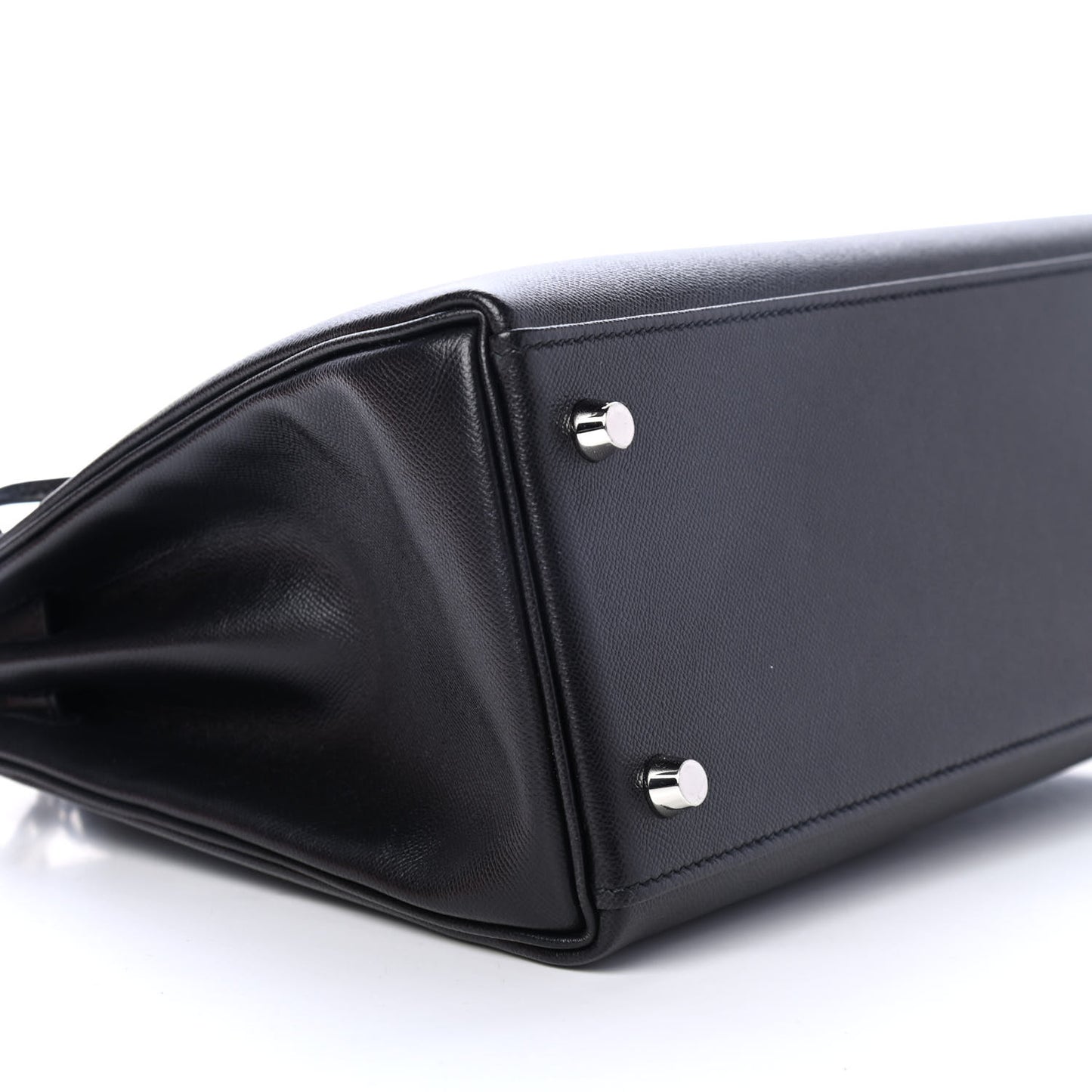 Madame Calfskin Kelly Retourne 28 Black